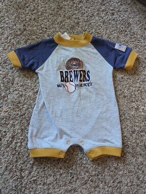 Vintage Y2k Milwaukee Brewers Romper 3-6 Month